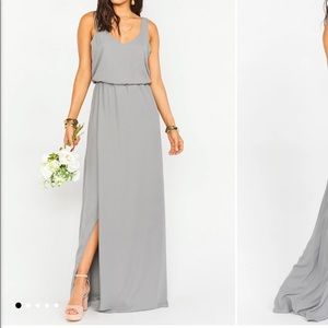 Show me your mumu kendall maxi dress charcoal grey